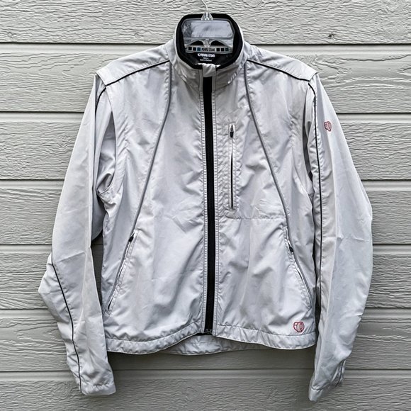 Vintage Pearl Izumi Convertible Cycling Jacket Vest, Silver / Gray, Men's Small - Picture 1 of 11